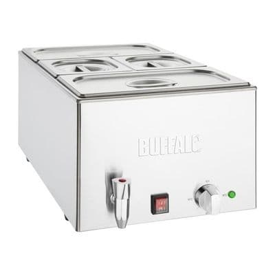 Buffalo FT692 Counter Top Bain Marie with Tap and Pans