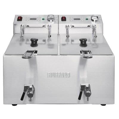 Buffalo Twin Tank 2 x 8ltr Countertop Fryer 2 x 2.9kW