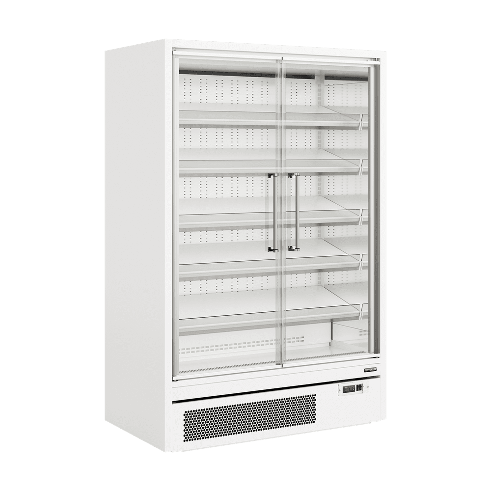 Galaxy GP14FGDW Multideck Display Fridge With Glass Doors White