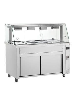 Inomak Gastronorm Bain Marie with glass structure MIV714