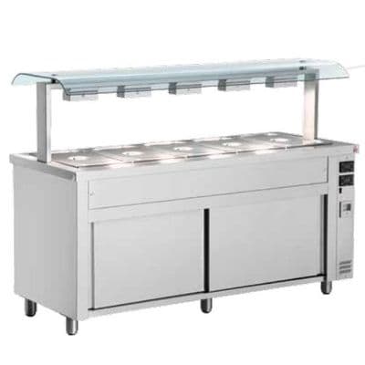 Inomak MRV718 Gastronorm Bain Marie with Double Sneeze Guard