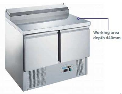 Koldbox Compact Gastronorm Prep Counters with Raised Collar - KXCC2-SAL