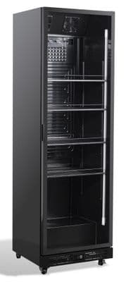 Kool SC360 Black Single Door Upright Display Fridge