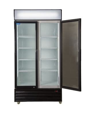 Kool UF800AL Double Hinged Door Upright Display Fridge