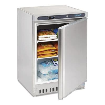 Polar CD081 Stainless Steel Under Counter Freezer 140Ltr