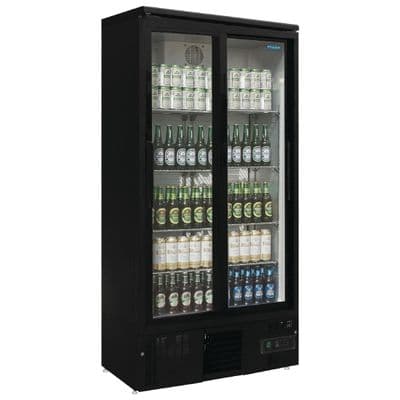 Polar GJ448 Upright Back Bar Cooler with Sliding Doors 490Ltr