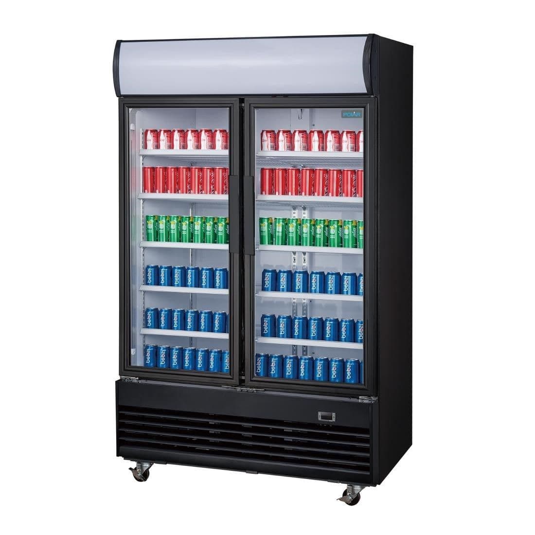 Polar GM813 - Upright Hinged Door Display Fridge 950ltr