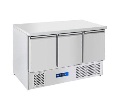 Prodis EC-3SS 3 Door Compact Saladette Counter, Flat Top