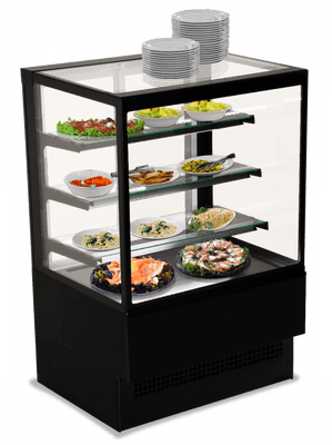 Sterling Pro EVOK-150 BLACK Square Glass Patisserie Counter, 1.5m / 2.34mÂ² Dec