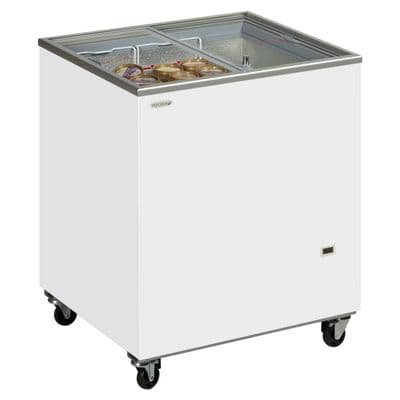 Tefcold IC300SC Sliding Flat Glass Lid Chest Freezer