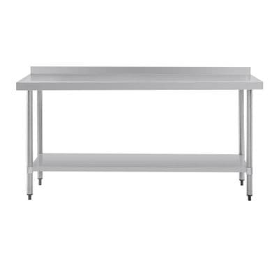 Vogue Stainless Steel Prep Table with Upstand 1800mm -T383