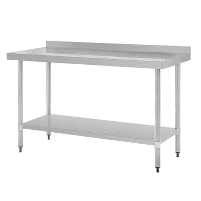 Vogue Stainless Steel Table with Upstand 1500mm -GJ508