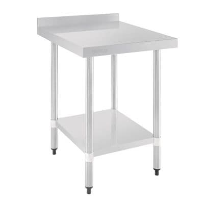 Vogue Stainless Steel Table with Upstand 600mm -GJ505