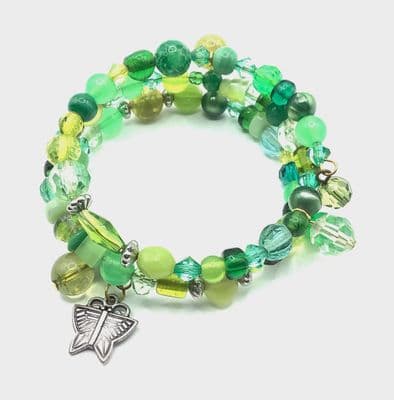 2½ Ring Memory Bracelet Green  MEM0002
