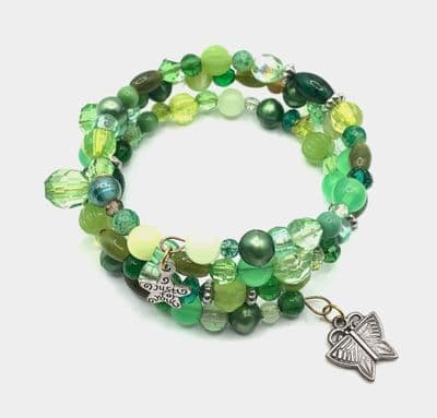 3 Ring Memory Bracelet Green  MEM0005