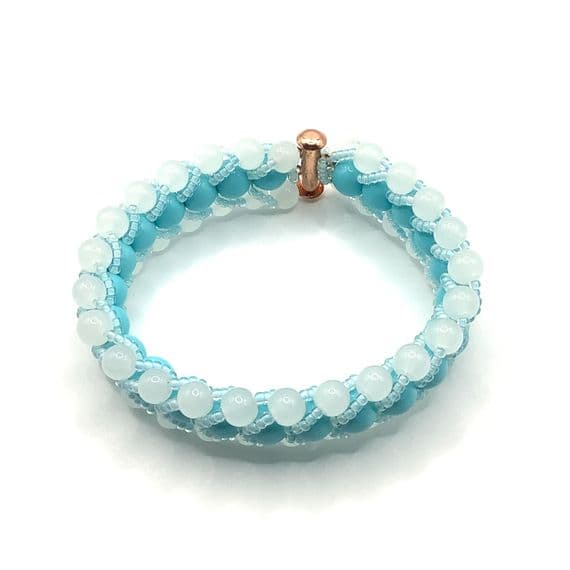 ANTIDA Hand Beaded Bracelet 7 1/2