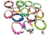 Childs ZigZag & Glass Bead Bracelet RED BIRD 5½