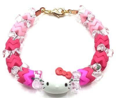 Childs ZigZag & TRI Bead Bracelet CAT HEAD 6