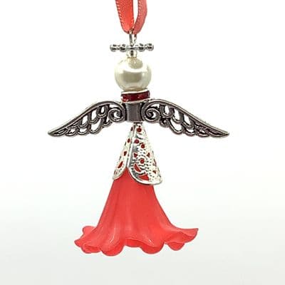 CHRISTMAS ANGEL Hanging Ornament Red 2½