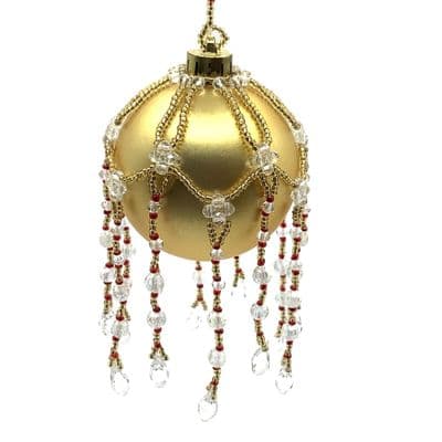 Christmas Cluster Beaded Bauble  60mm  BAU0005