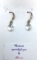 Crystal Glass Clear Earrings 1