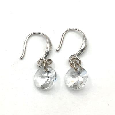 Crystal Glass Clear Earrings 1