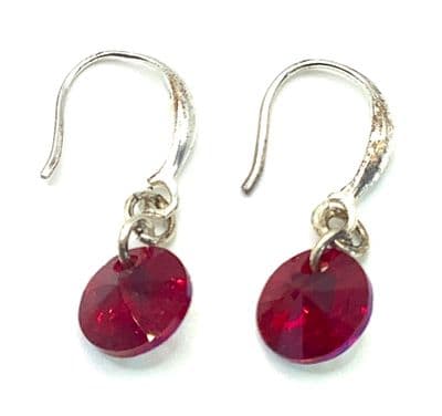 Crystal Glass Red Earrings 1