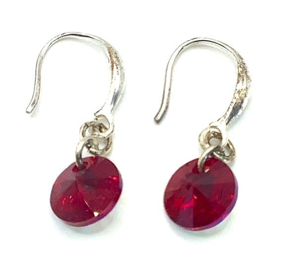 Crystal Glass Red Earrings 1