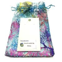 Daffodil Delica Beaded Keyring  3½