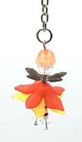 Dainty Fairy Red & Yellow Keyring 4