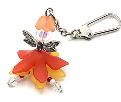 Dainty Fairy Red & Yellow Keyring 4