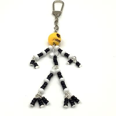 DANCING SKELETON with Pumpkin Coloured Skull 5