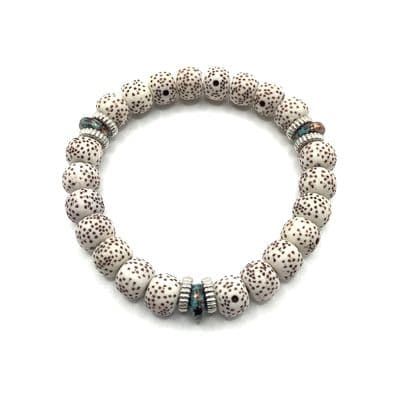 Faux Lava beads Stretch Bracelet  STRBR0028