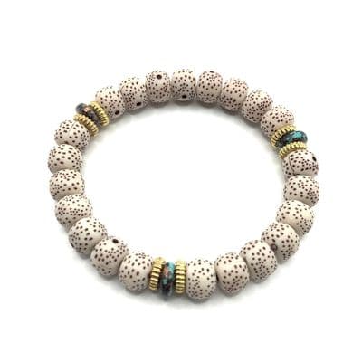 Faux Lava beads Stretch Bracelet  STRBR0030