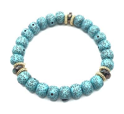 Faux Lava beads Stretch Bracelet  STRBR0032