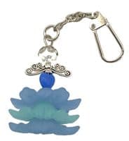 FLAMENCO LADY Lucite Flowers KEYRING 4