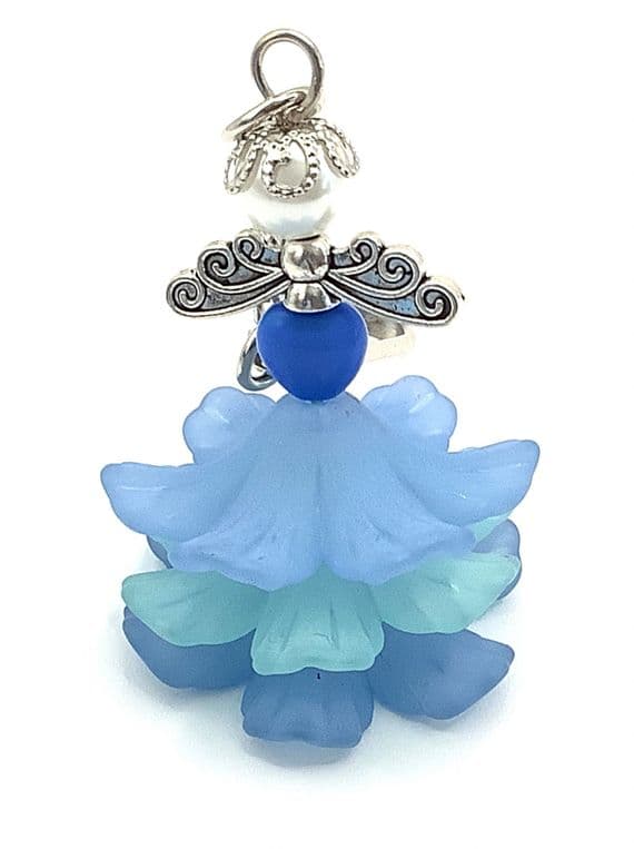 FLAMENCO LADY Lucite Flowers KEYRING 4