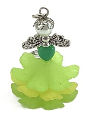 FLAMENCO LADY Lucite Flowers KEYRING 4