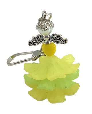FLAMENCO LADY Lucite Flowers KEYRING 4