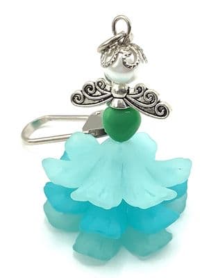 FLAMENCO LADY Lucite Flowers KEYRING 4