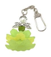 FLAMENCO LADY Lucite Flowers KEYRING 4