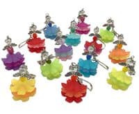 FLAMENCO LADY Lucite Flowers KEYRING 4