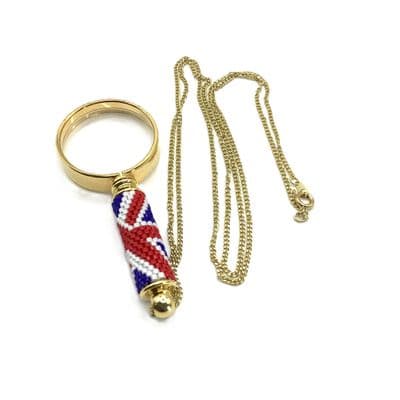 G/P Delica Beaded Mini Magnifier BEST OF BRITISH Pattern  DEL0002