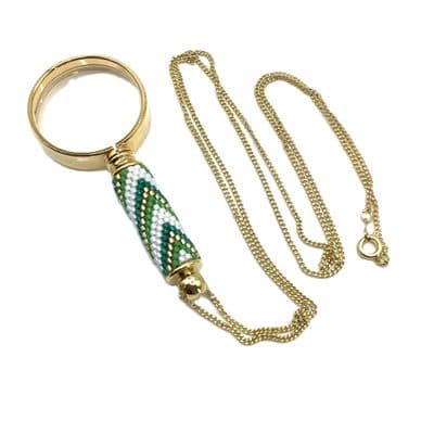 G/P Delica Beaded Mini Magnifier Green BARGELLO DEL0003