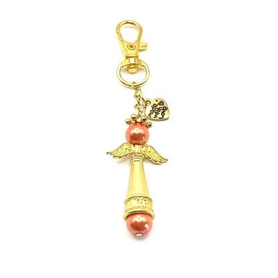 Guardian Angel G/P Keyring Peach 3½
