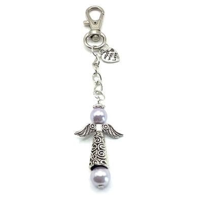 Guardian Angel S/P Keyring Light Mauve  4