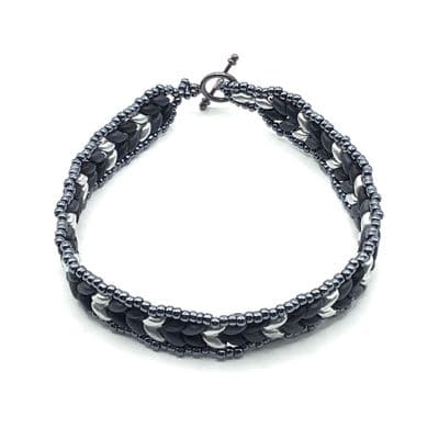 Hannah Bracelet  Black/Silver 8