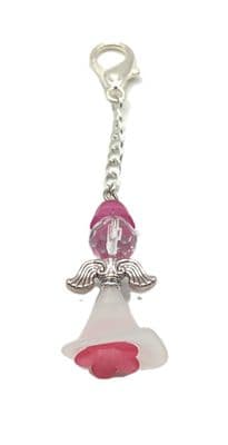 Lady Keyring White/Cerise  4