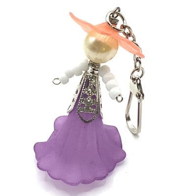 Lucky Lady Purple & Pink Keyring 4
