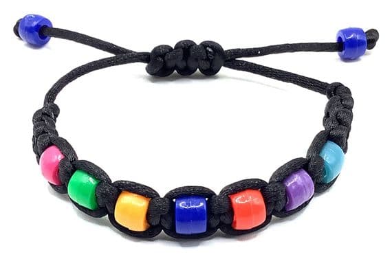 Macrame Silk Cord 7 Beads Bracelet  One Size MNBR0013